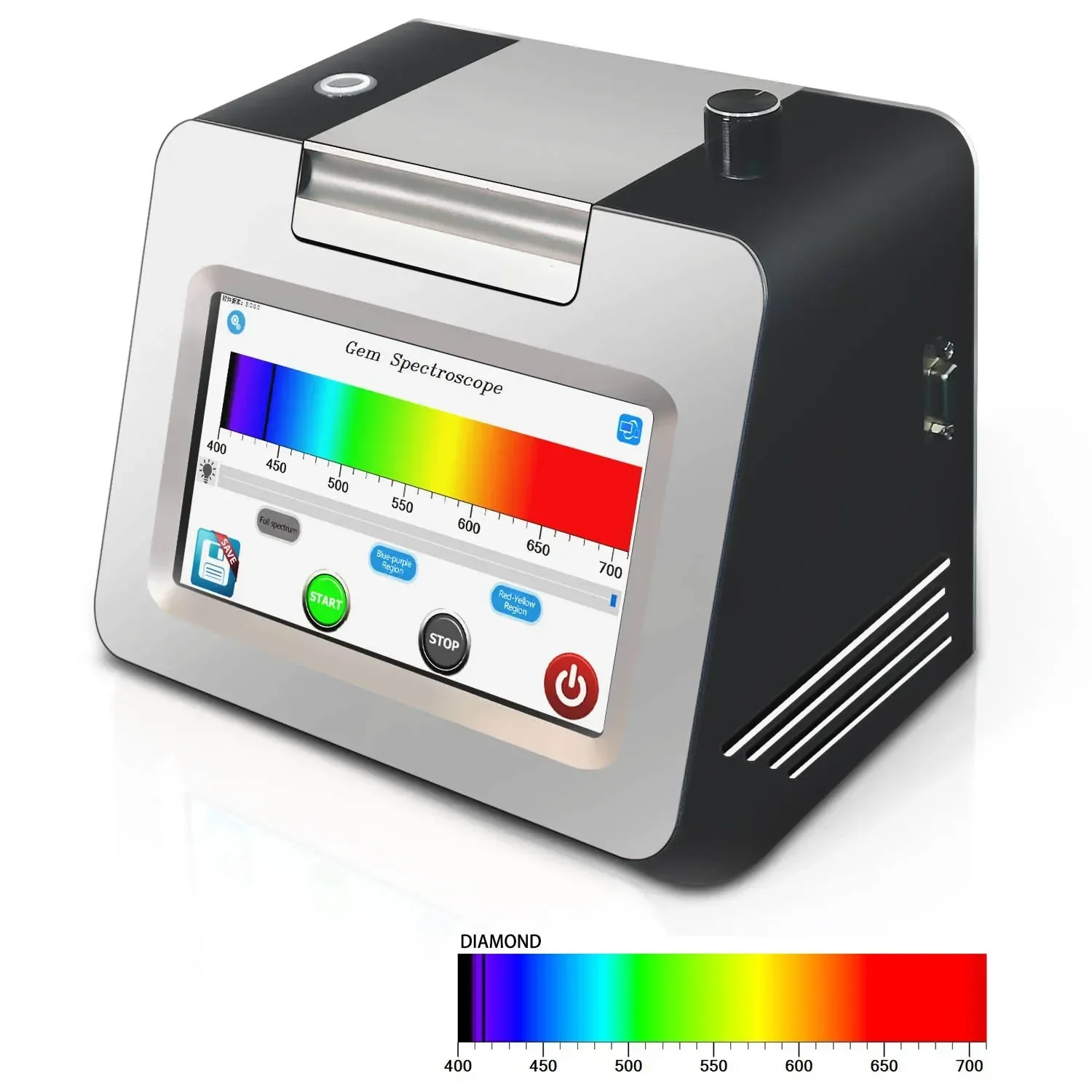 New Arrival Desktop Diffraction-grating Gem Spectroscope With Digital Readout Spectrum 400-700nm Clear Scale