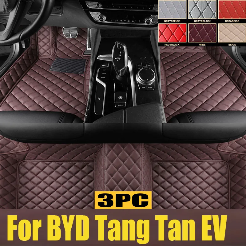 

TPE Car Floor Mats For BYD Tang Tan EV II MK2 2018~2024 5seat Waterproof Foot Covers Left Handler Driver Carpets Car trunk mat