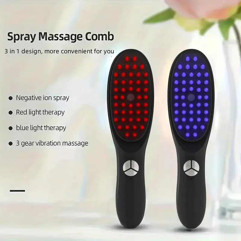 Electric Spray Massage Comb Hair Growth Vibration Head Massager Brush Anti Hair Loss Scalp Liquid Medicine Atomizing Comb