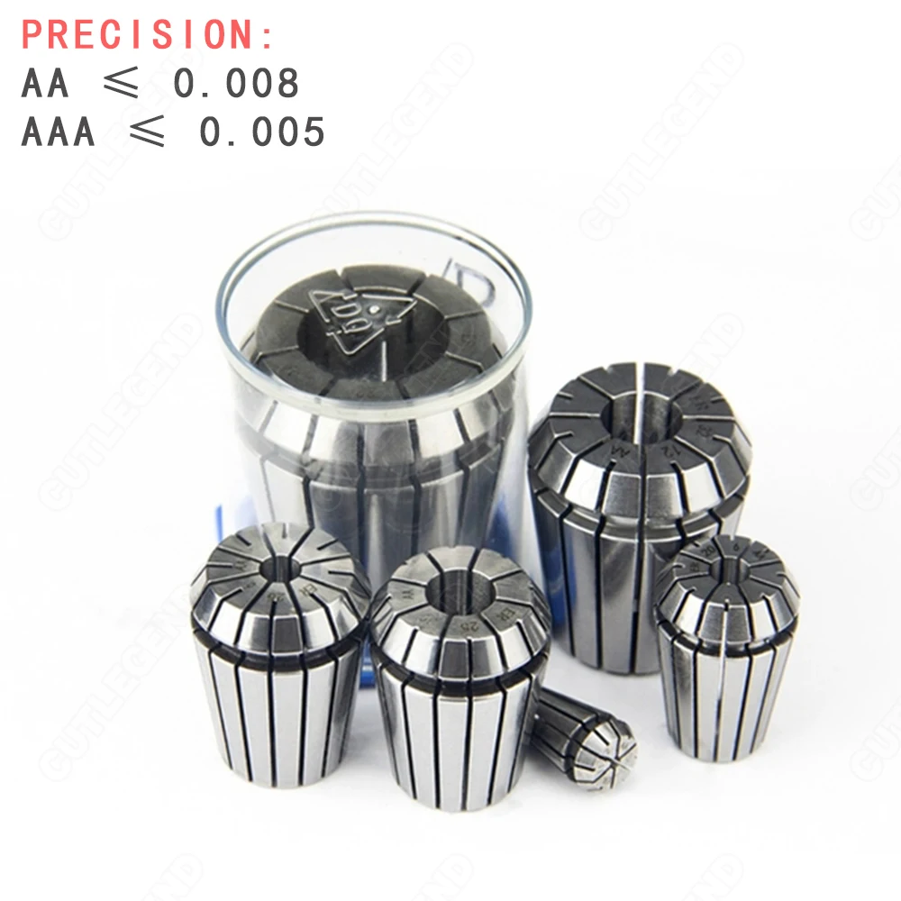 ER Spring Collet ER11 ER16 ER20 ER25 ER32-1 2 3 4 5 6 7 8 9 10 11 12 20mm High Precision 0.005mm 0.008mm Milling Tool Holder CNC