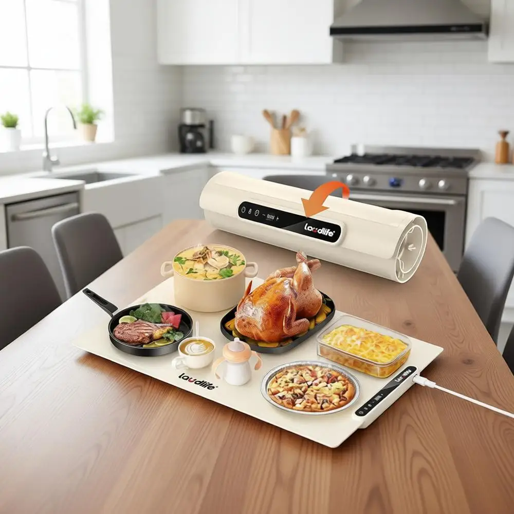 

Food Warming Mat 24x16 Inches, Electric Warming Tray with 7 Temps, Foldable for Parties, Buffets, Family Gatherings, Holiday & S