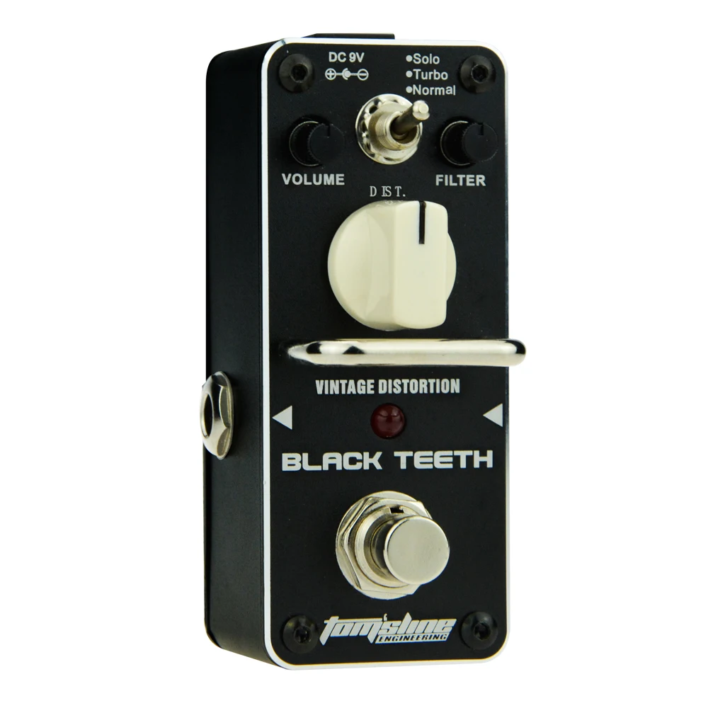 AROMA ABT-3 BLACK TEETH Vintage Guitar Distortion Pedal Mini Analogue Guitar Effect Pedal True Bypass Guitar Parts & Accessories