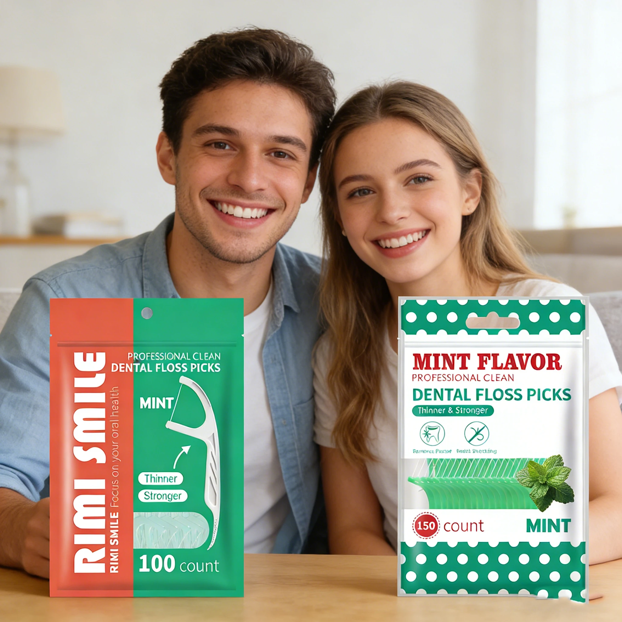 250pcs Mint Flavored Disposable Dental Floss Picks Toothpicks & Thread Sticks Adult Oral Cleaning Home Set Multiple Counts