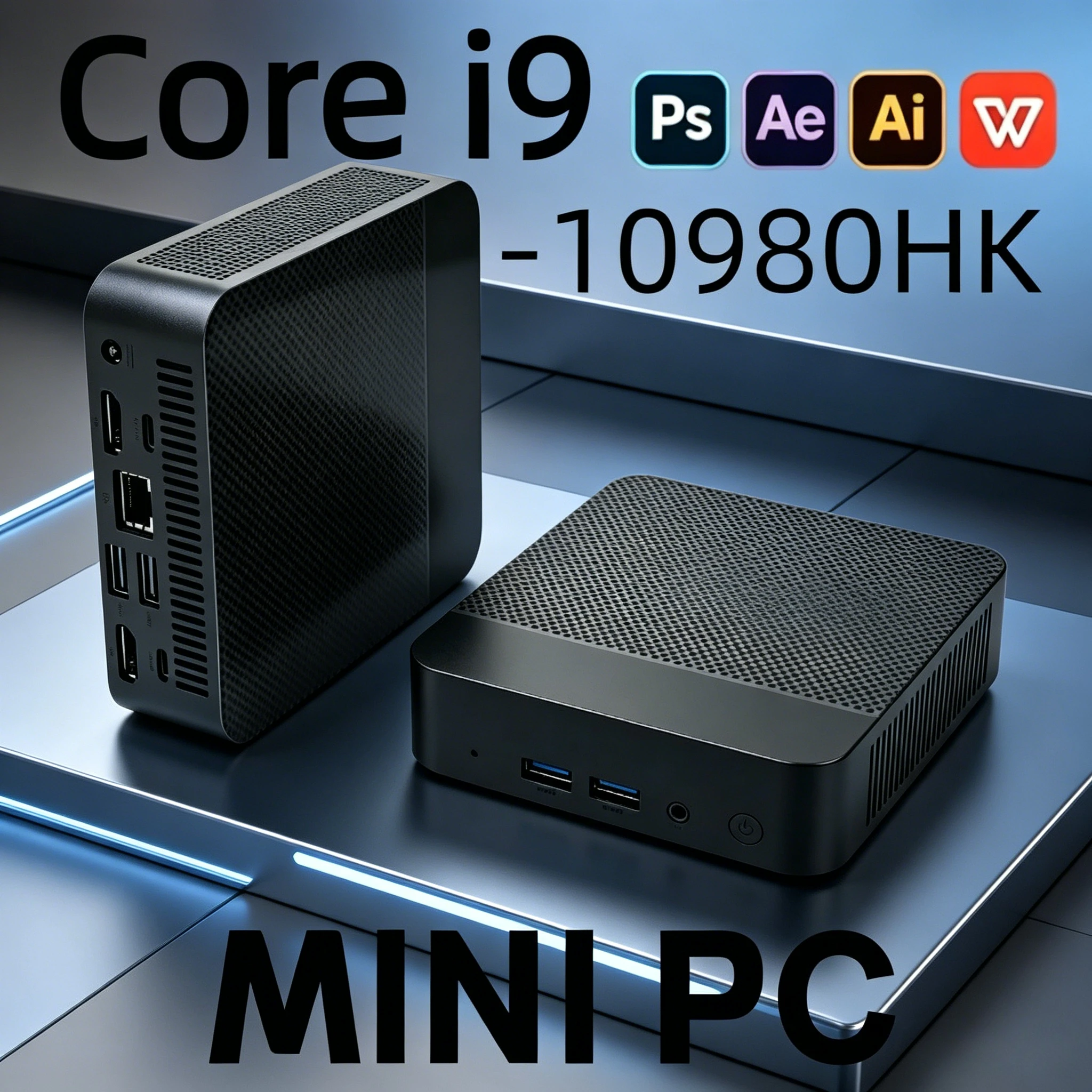 New Intel Core i9-10980HK 16GB RAM 1/2TB SSD FHD Bluetooth 5.2 WiFi6 1000M Ethernet  Gaming Office Mini PC