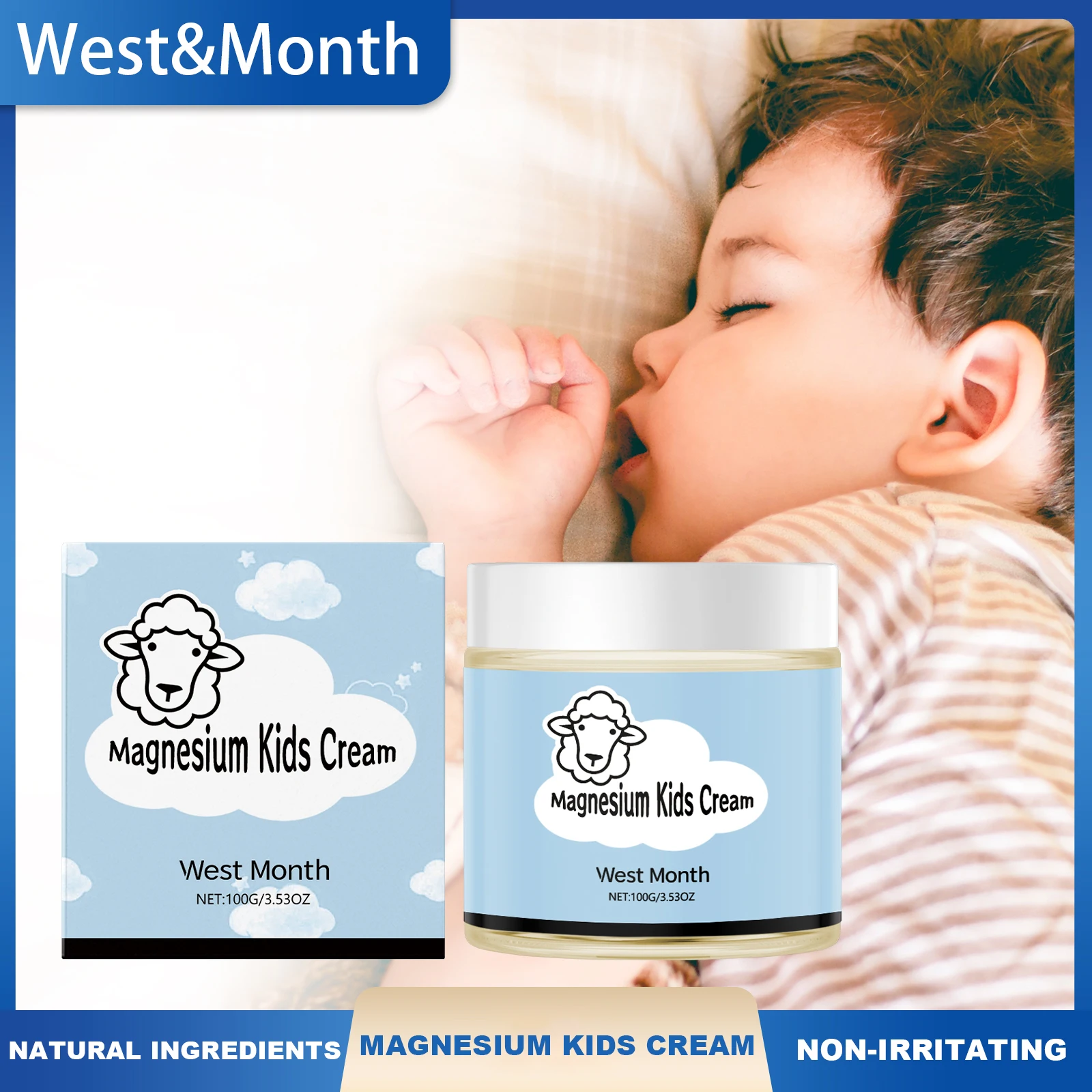 West Month Magnesium Cream Smoothing Softening Nourishing Deep Moisturizes Skin Care Natural Ingredients Mild Non Irritating