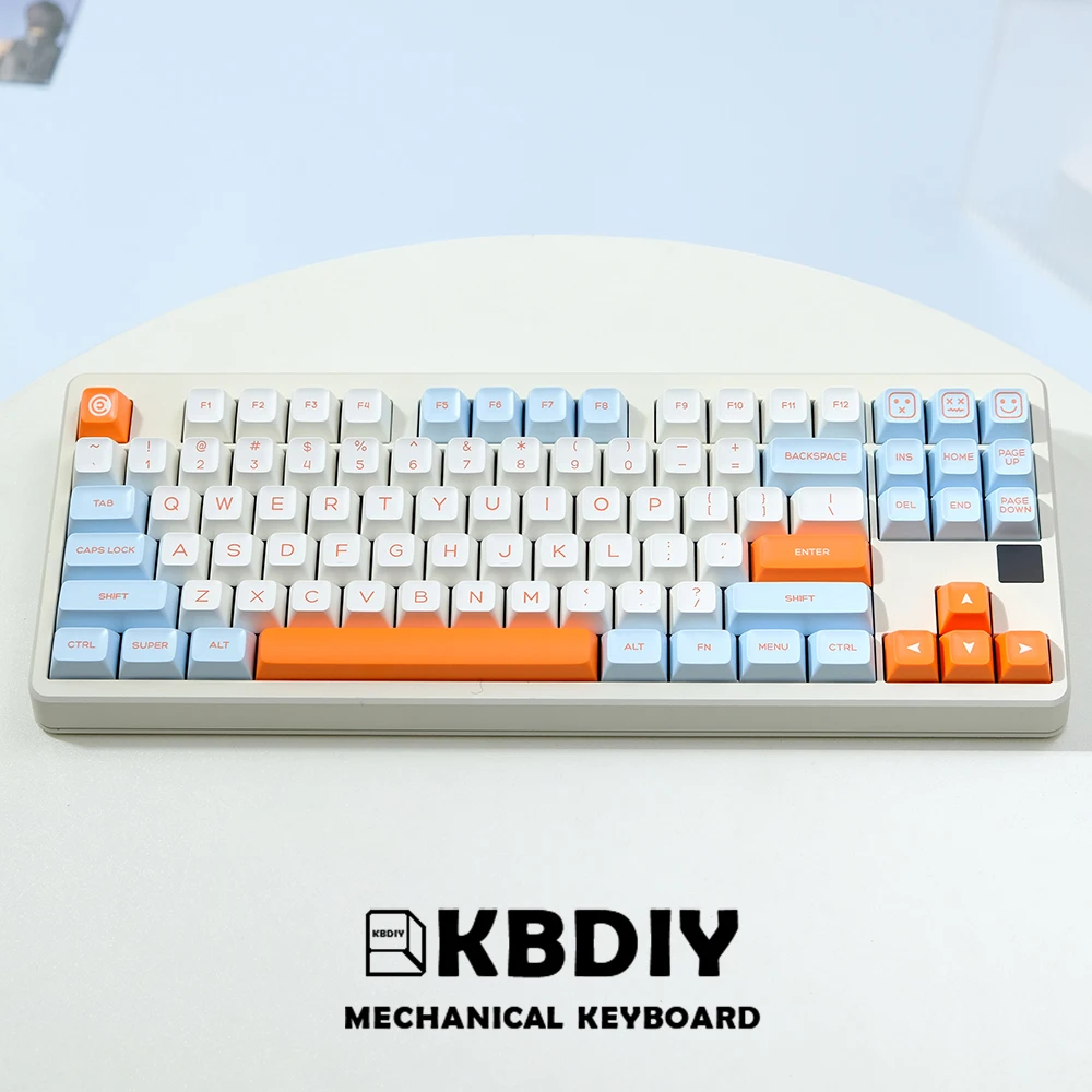 KBDiy 160 Keys/Set GMK Salmon Keycaps Custom PBT SA Profile for Mechanical Gaming Keyboards Keycap ISO Double Shot for MX Switch