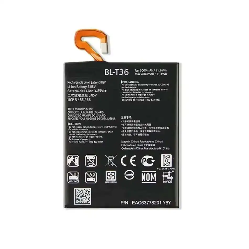 بطارية BL-T36 بقدرة 3000 مللي أمبير في الساعة لهاتف LG Harmony 2 K11-2018 K30 K11 Plus 2018، L413DL X410 X410E/L/S/X/TK K10 2018 بطاريات الهاتف المحمول