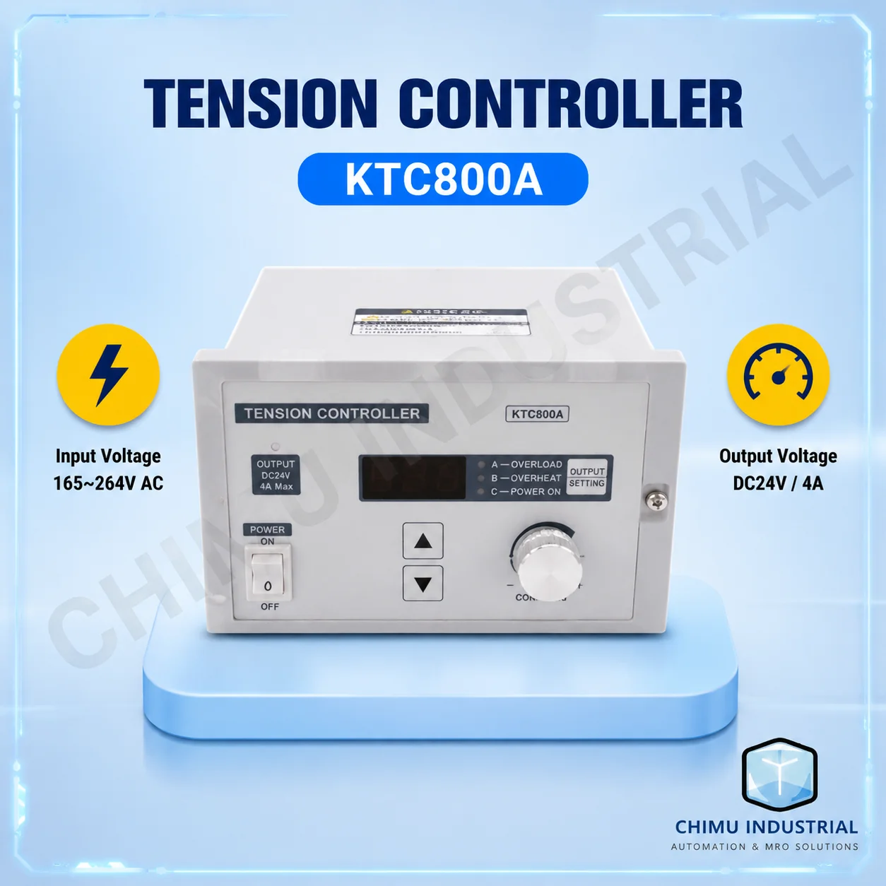 【CHIMU INDUSTRIAL】 for FL FZ PB PC Magnetic Particle Brake Clutch 24V DC Tension Controller for Printing Machine