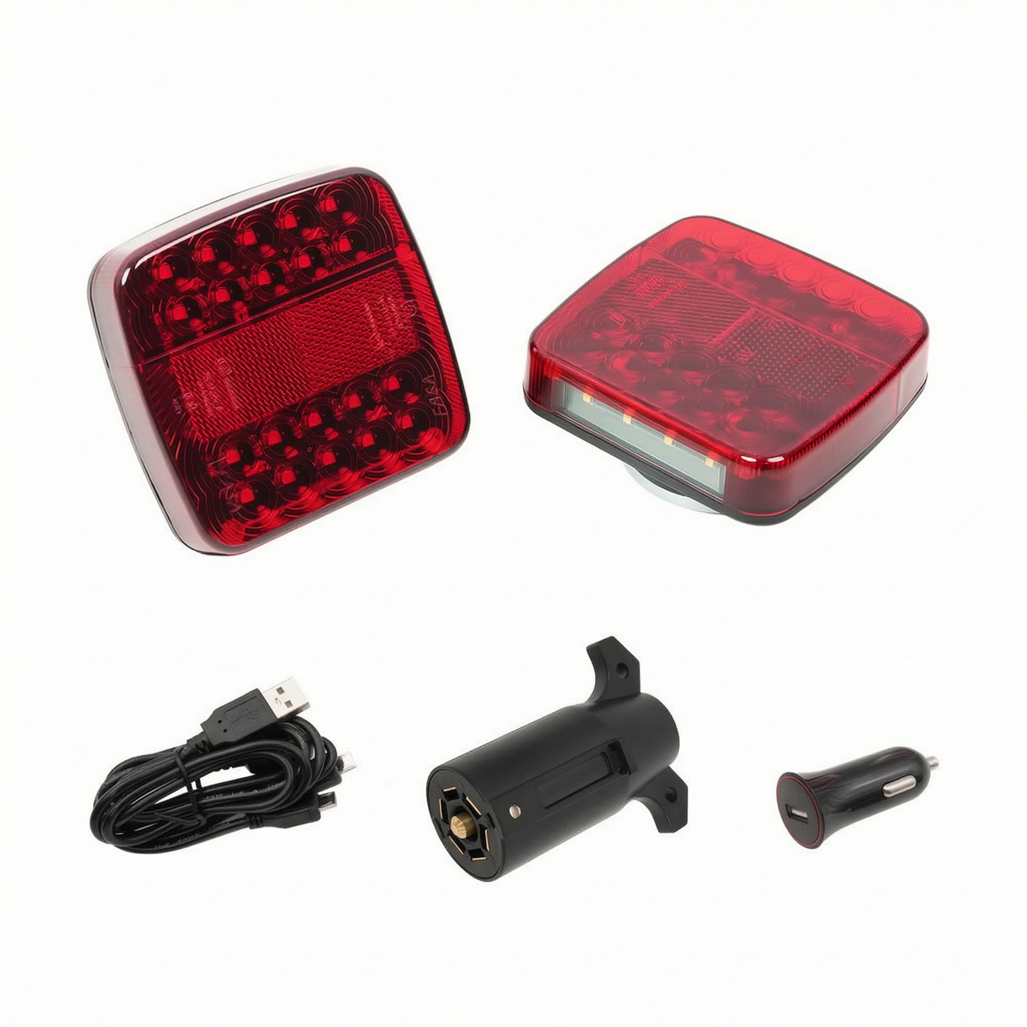 Trailer Lamp High Brightness Durable PC Universal Fit DOT SAE Certified Easy Installation