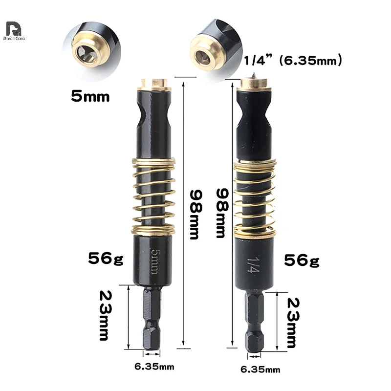 셀프 센터링 힌지 트위스트 드릴 비트, 1/4 인치 5mm 힌지 태퍼 홀 펀처 도어 템플릿 창 리밍 캐비닛 도구, 1PC