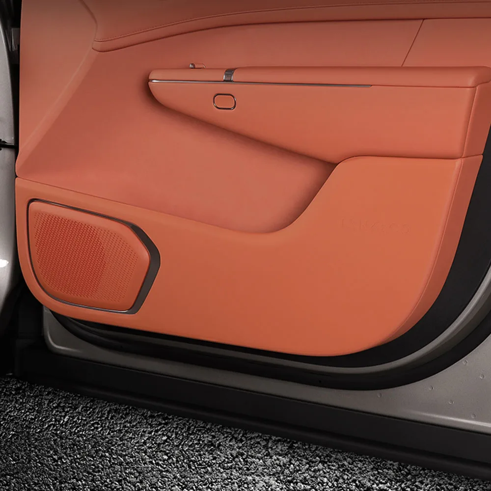 

4 Pcs Car Door Anti Kick Pad Car Modification Accessories For Lynk & Co 900 2025 2026 Original Color Leather Protective Sticker