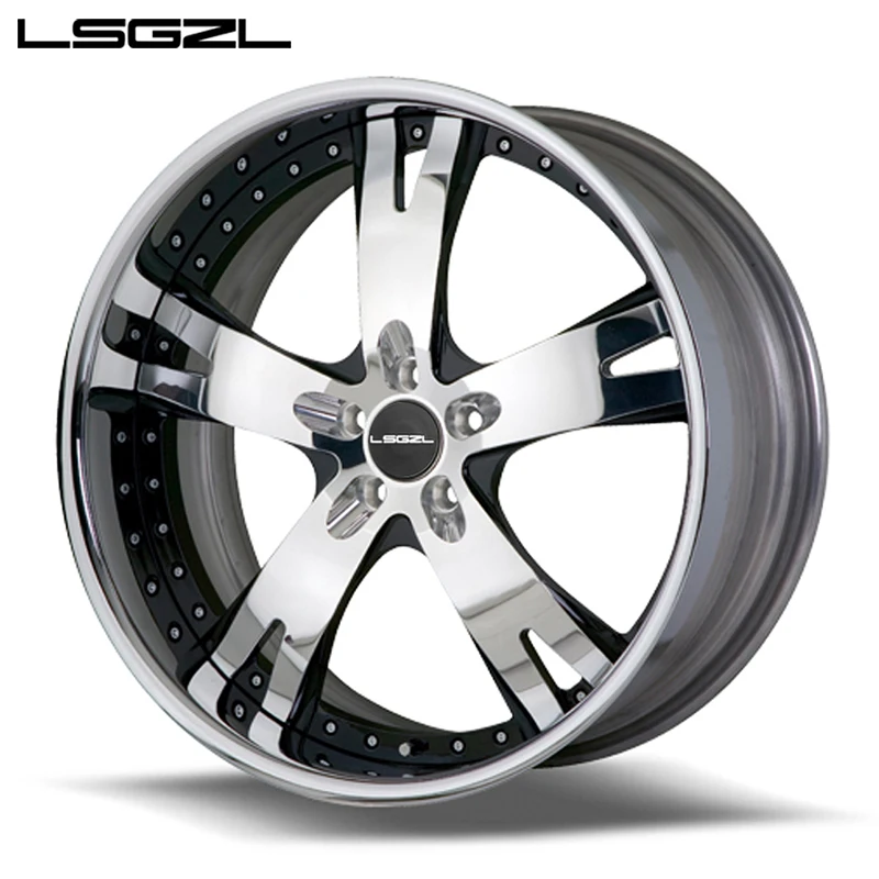 Ruedas de aleación de 2 piezas forjadas personalizadas, nuevos modelos de fábrica de 15-26 pulgadas, rango 5x120 5x130 6x139,7 para coches de pasajeros BMW Audi y C8