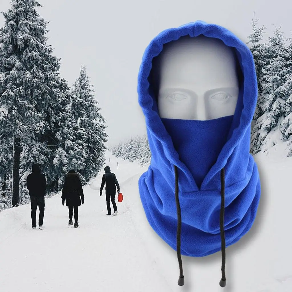 Plush Winter Warm Hat Multi Function Fleece Balaclava Hood Face Mask Neck Scarf for Ski Cycling