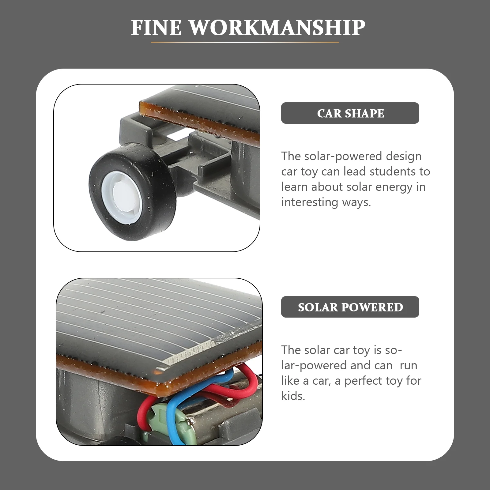 Carro de brinquedo solar brinquedos educativos energia para crianças movido a energia solar pequeno automotivo