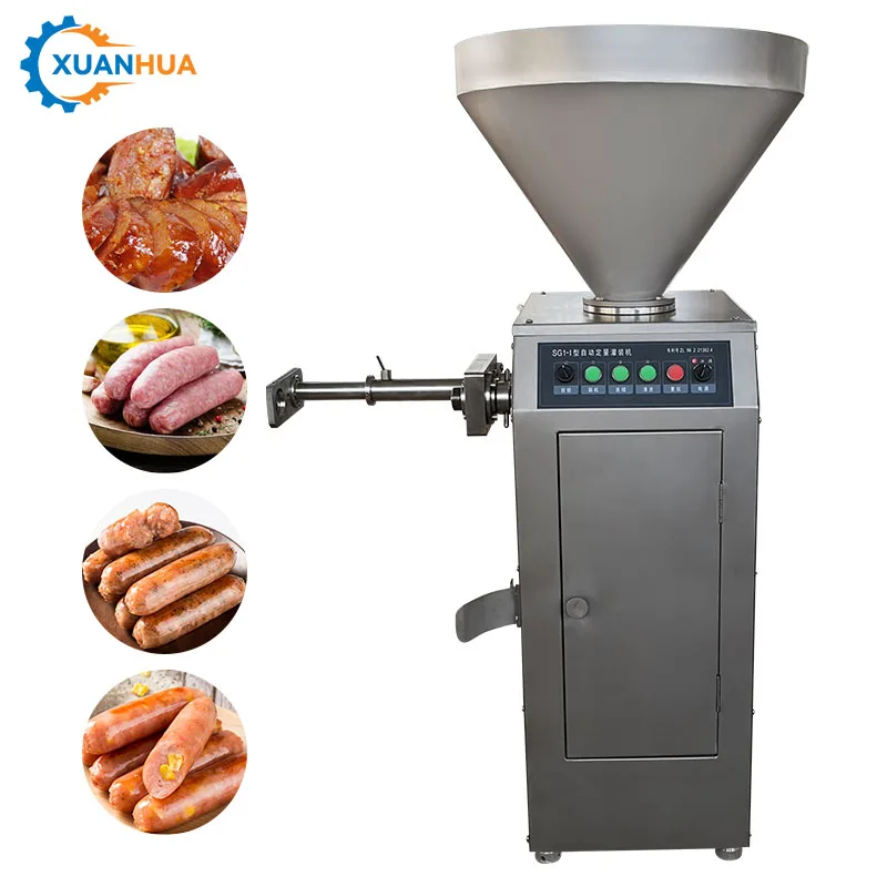Factory Direct Sales Mini Pneumatic Twistin Quantitative Sausage Stuffer Manual Meat Sausage Making Machine