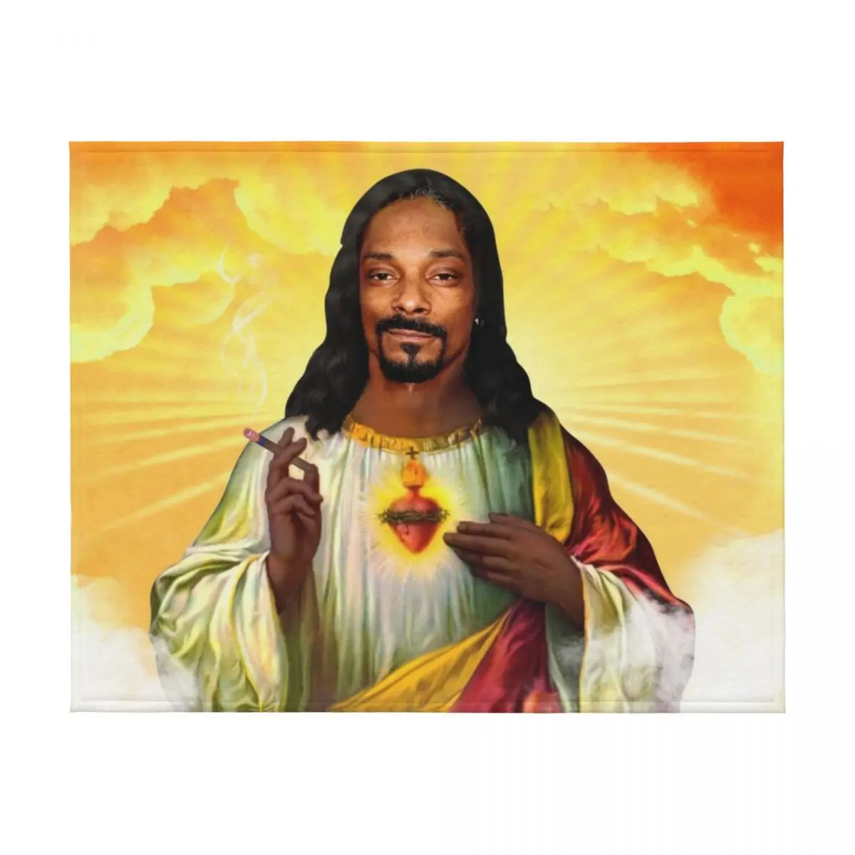 سانت يسوع سنوب الكلب رمي بطانية دافئة لفصل الشتاء شاطئ نزهة أريكة رمي البطانيات #2