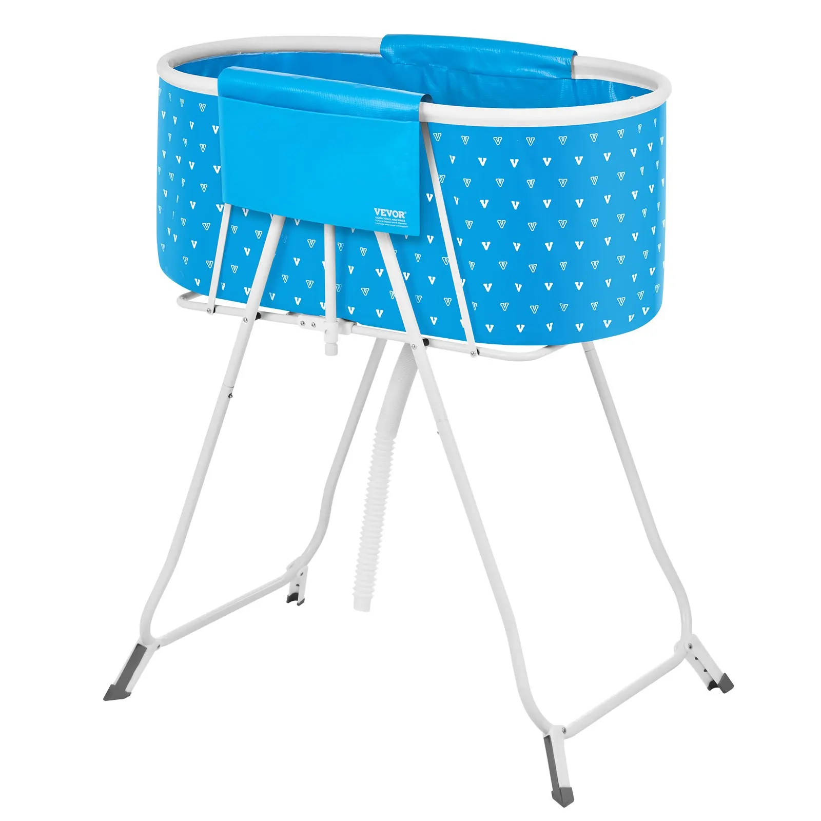 

Foldable Dog Bathtub Elevated Light Blue Bathing Station For Small Medium Pets