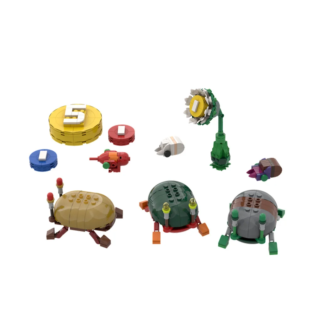 

MOC Popular Game Pikmined Bugs and Pellets Building Blocks Model Cute Insects Creative Bricks Assembly Toys Kids Birthday Gifts