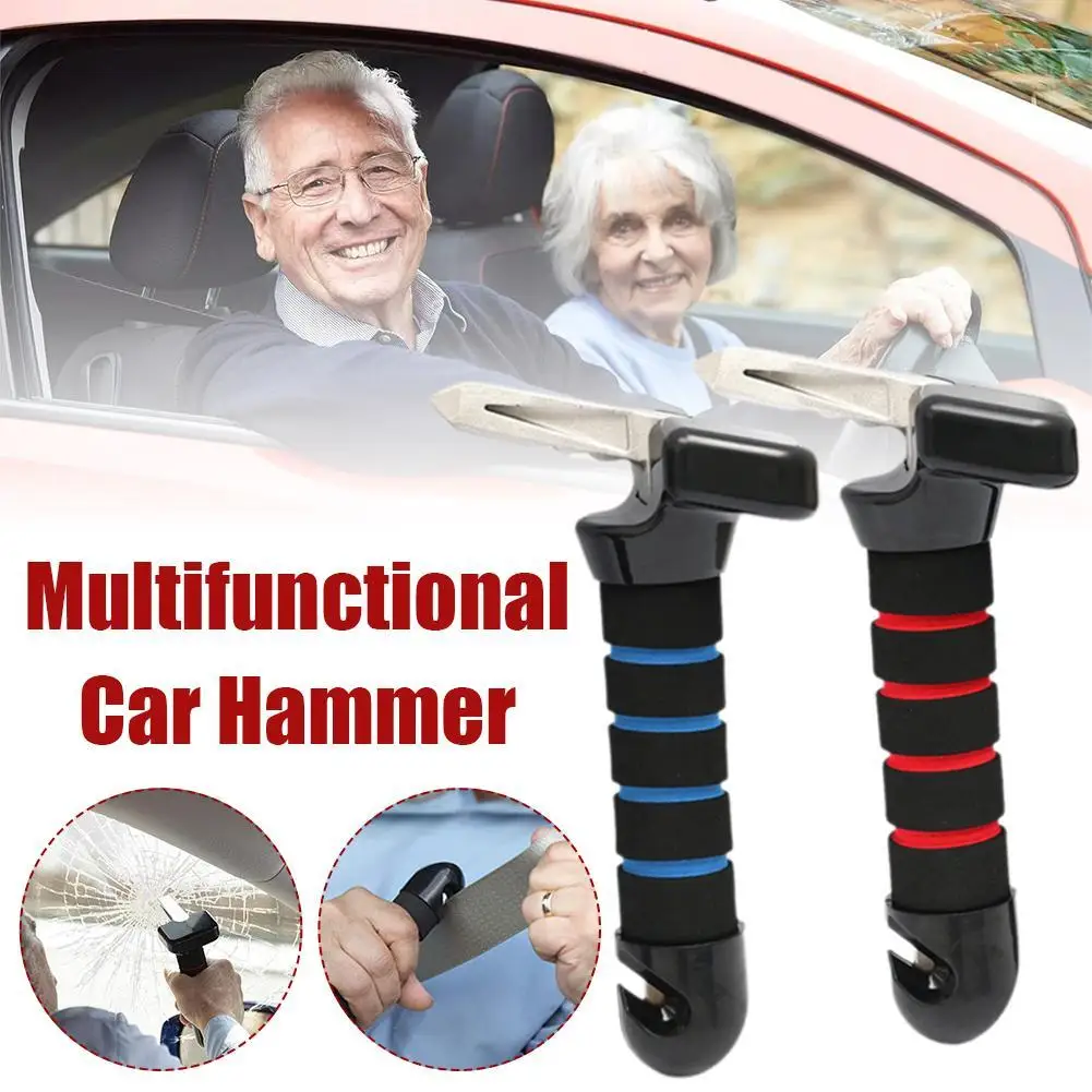 2Pcs Car Door Assist Handle 2 In 1 Multifunction Vehicle Support Handles Window Breaker Portable Automotive Car Handle Assist