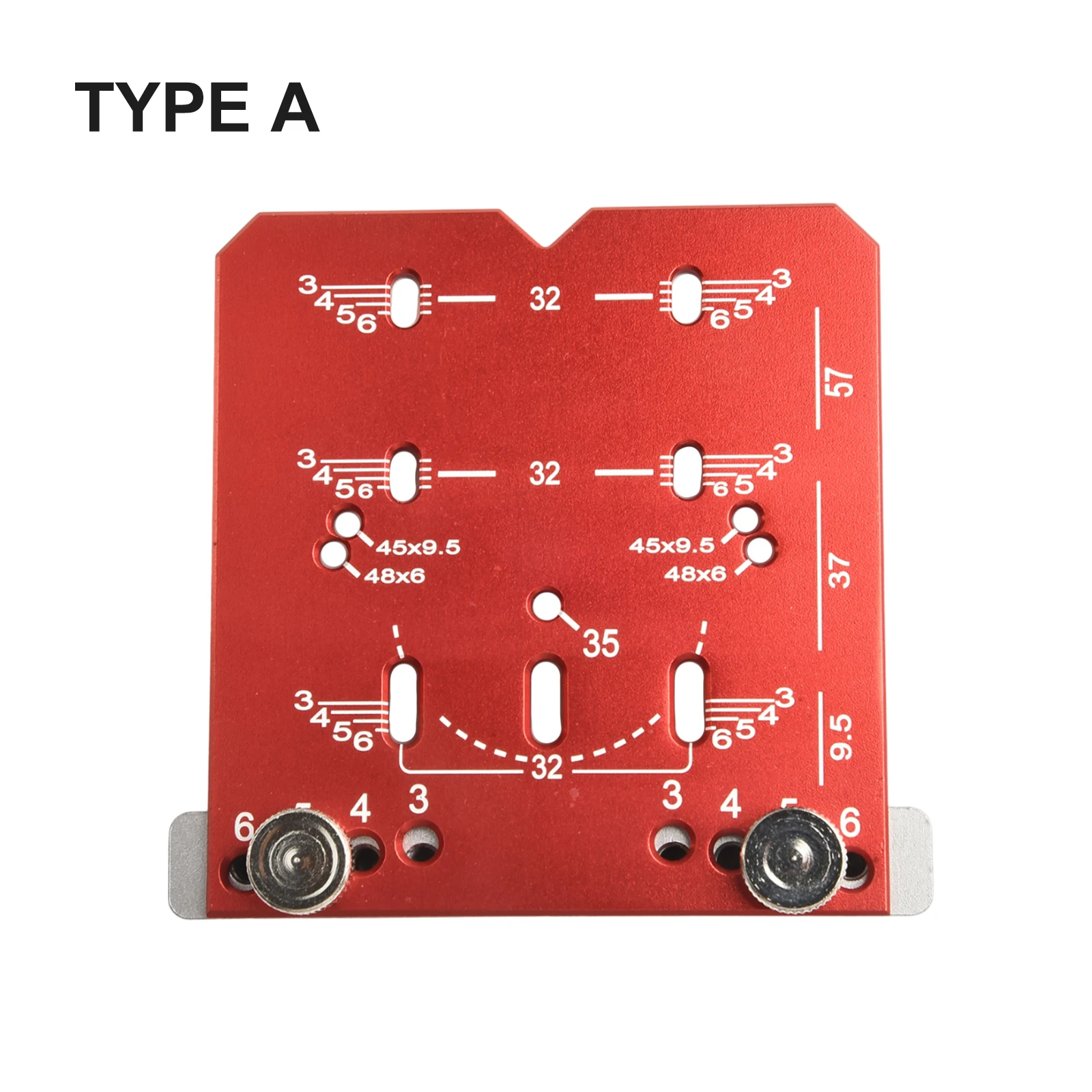 35mm Woodworking Hinge Hole Opener Punch Tool Locator Limiting Frame Mounting 3.35*3.15*0.47 Inches For Woodworking Punching