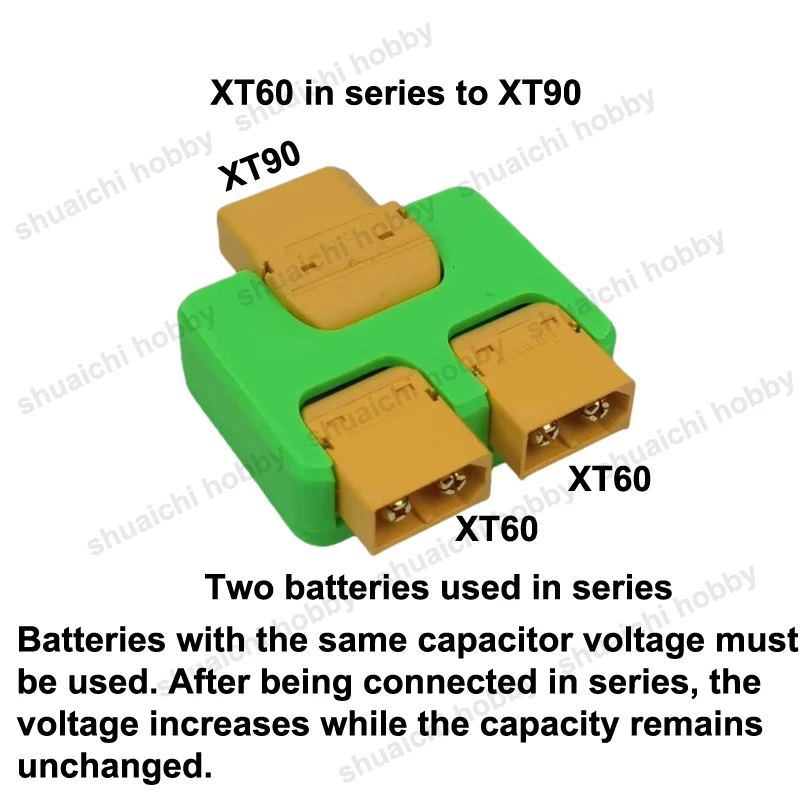 Module de Concatenation XT60 à XT90, adaptateur double batterie, carte d'extension augmentant la tension pour modèle d'avion/Robot, 1 pièce
