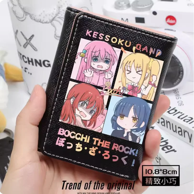 ¡Anime BOCCHI THE ROCK! Kita-ikuyo Gotoh Hitori Cartera de moda, monedero de PU, tarjeta, monedero, broche, bolsa de dinero, regalo de Cosplay, B204