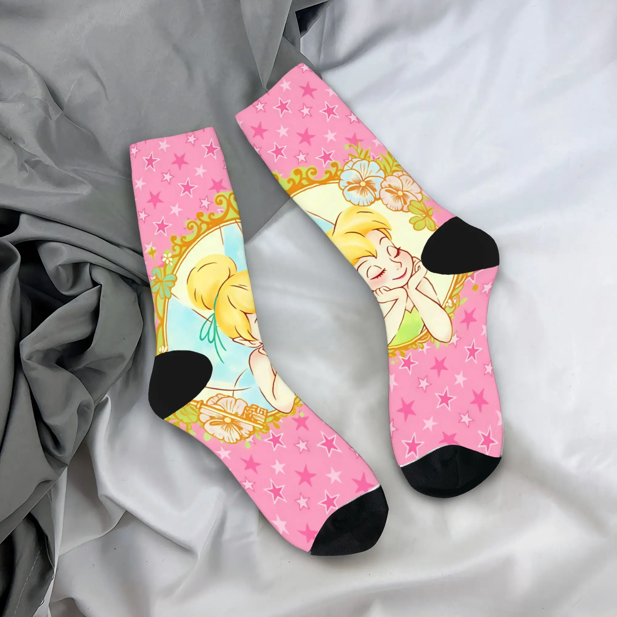 Tinker Anime Bells Socks  Graphic Stockings Anti Sweat Men Socks Breathable Autumn Elegant Climbing Socks