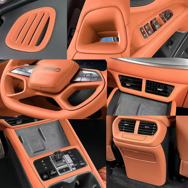 

LHD для BYD Sealion 7 Sea Lion 07 EV 2024 2025 ABS оранжевый цвет оконный переключатель крышка панели переключения передач отделка автомобильные аксессуары