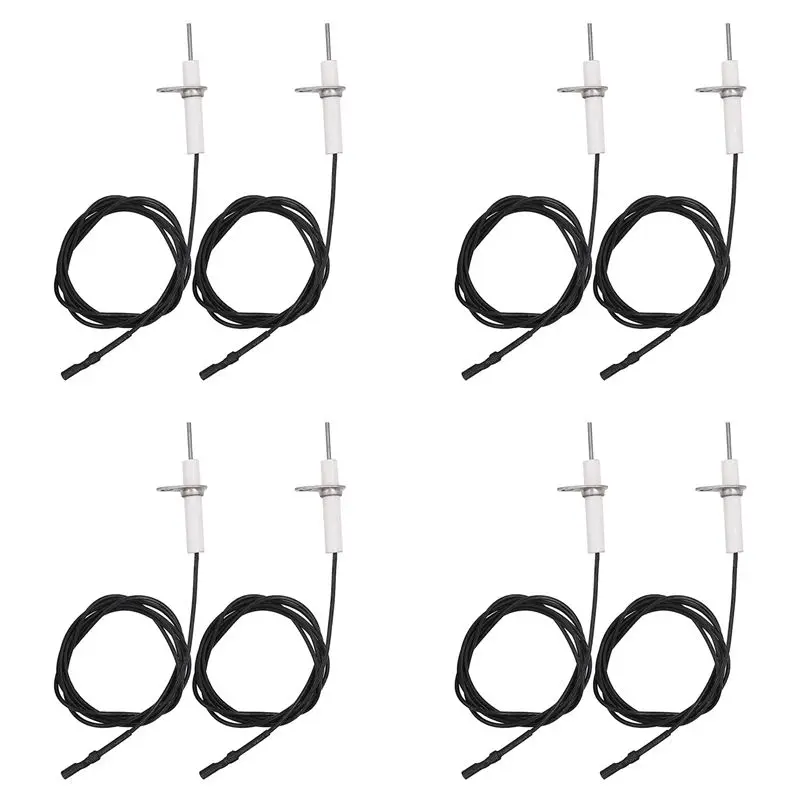 

8Pc 38Inch Ignitor Wire & Electrode Assembly,Ignition Electrode Can DIY Bending For Gas Plug Ignition-AT36