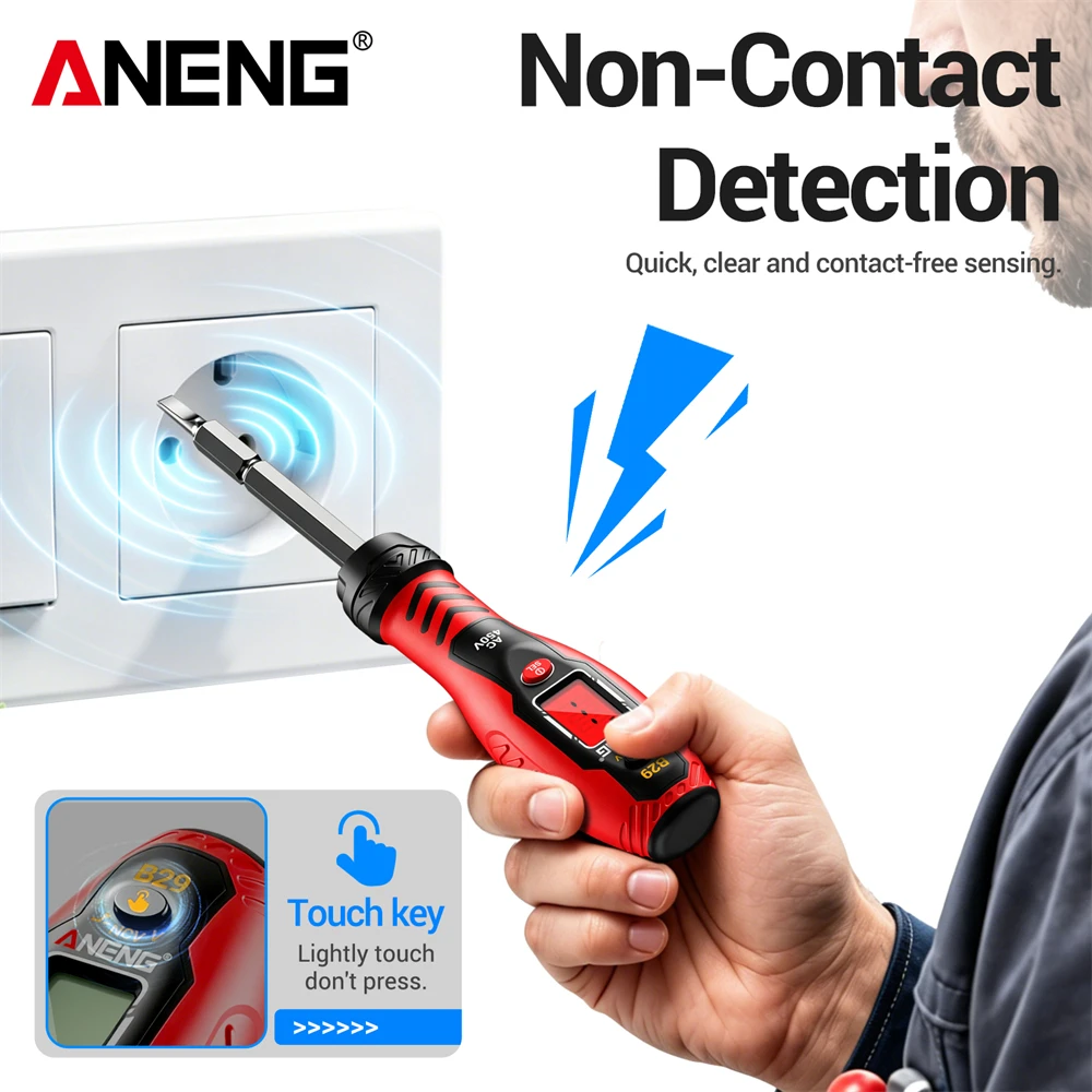 Digital Voltage Tester Pen Non-contact 30~1000V Detection Double Head Screwdriver ANENG B29 Smart Breakpoint Finder Detector DIY