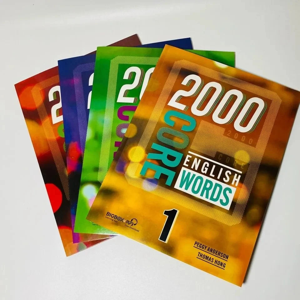 

4 Books/Set 2000 Core English Words Primary School Common Vocabulary Dictionary Level 1-4