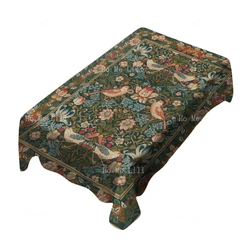 Upscale Art Flowers With Garden William Morris Strawberry Thief Rectangle Tablecloth For Tabletop Decor