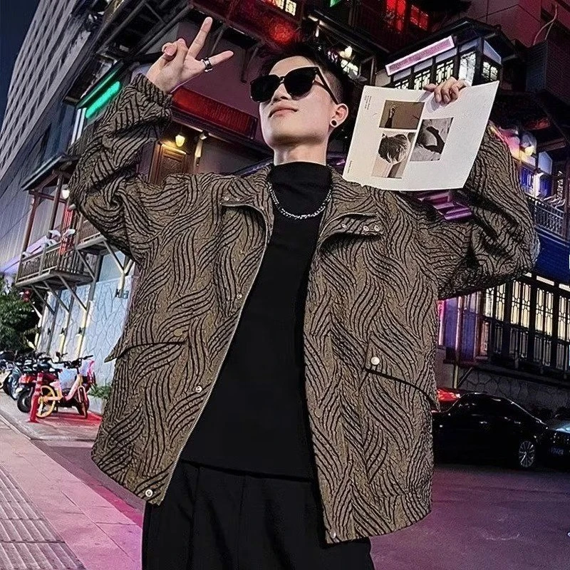 

​Premium Distressed Leather Stand Collar Jacket for Men 2025 New Spring Autumn Streetwear Jacket with Edgy Style