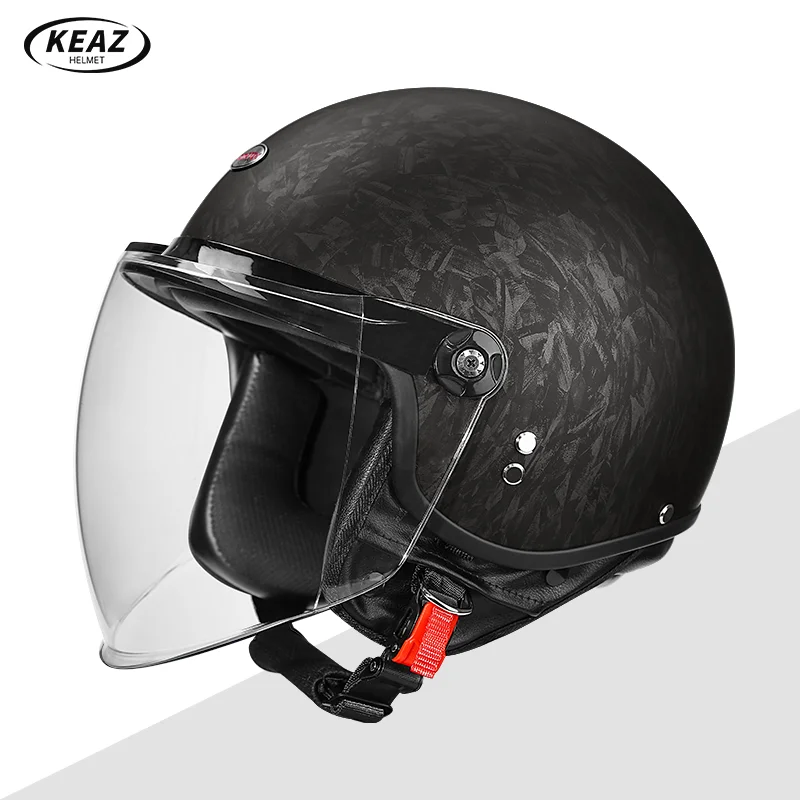 

Retro Forge Pattern 3/4 Open Face Motorcycle Helmet DOT Certified Classic Style with Modern Safety for Man Urban Explorer Bike