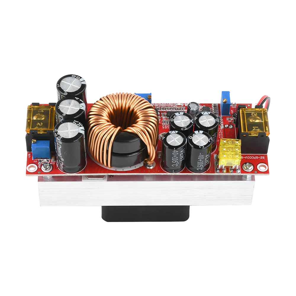 DC-DC Boost Converter 1800W 40A 10V-60V to 12V-90V Voltage Current Regulation Boost Power Module with temperature controlled fan