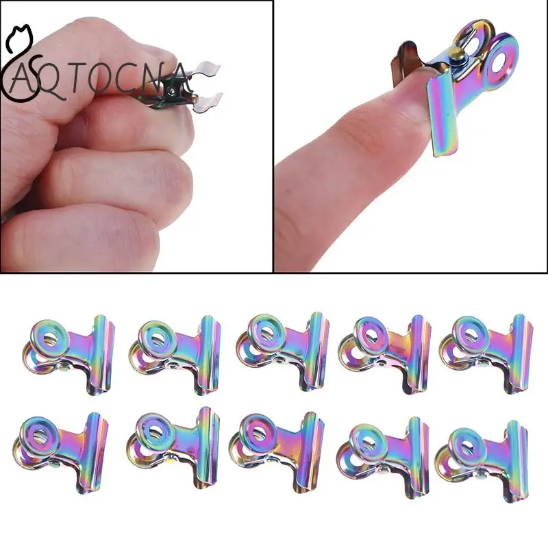 10pcs Rusian C Curve Nail Pinching Curvature Clips Professional French Stainless Steel Nail Tool Nail Extension Curl Clip