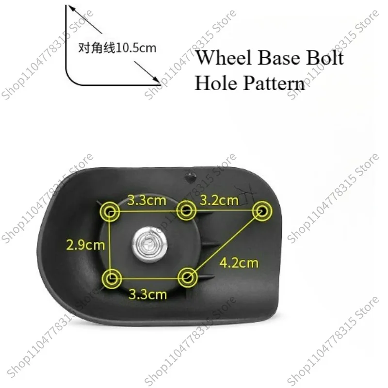 For Luggage Swivel Caster, Universal JL-010A Suitcase Replacement Wheel, Travel Bag Repair Roller Accessory