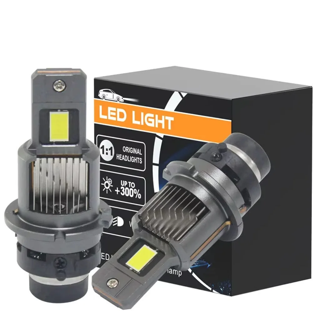 

2 шт. светодиодные лампы D2S D2R для автомобильных фар, D4S D4R Canbus HID LED ксеноновые лампы 1:1 Turbo LED, автомобильные лампы 6000K, Plug & Play
