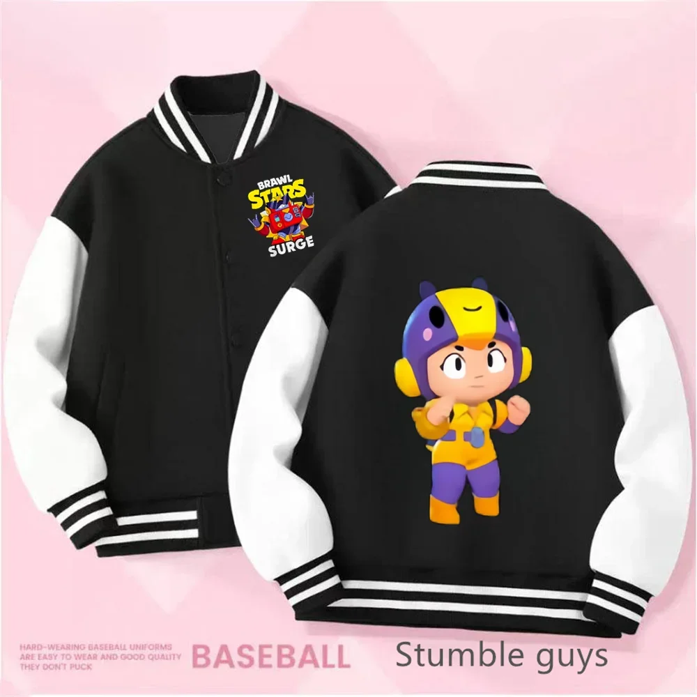 Kids Fall Winter Wild Brawl Shark Print Boys Girls 2-14 years old Thick warm coat Youth comfortable baseball uniform top