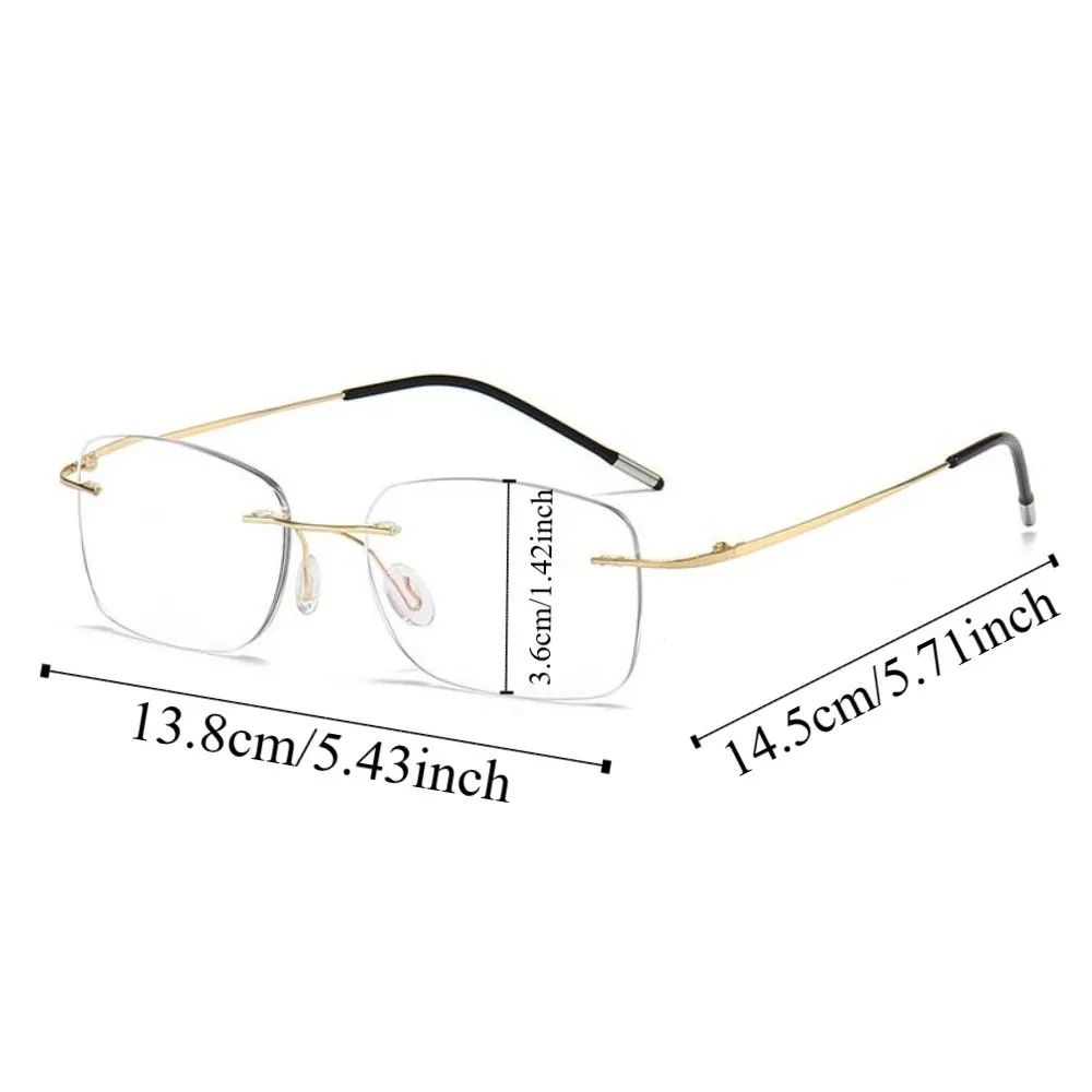 سبيكة فرملس نظارات القراءة PC الراتنج المسنين نظارات القراءة خفيفة الوزن زي ملحق للجنسين طويل النظر نظارات