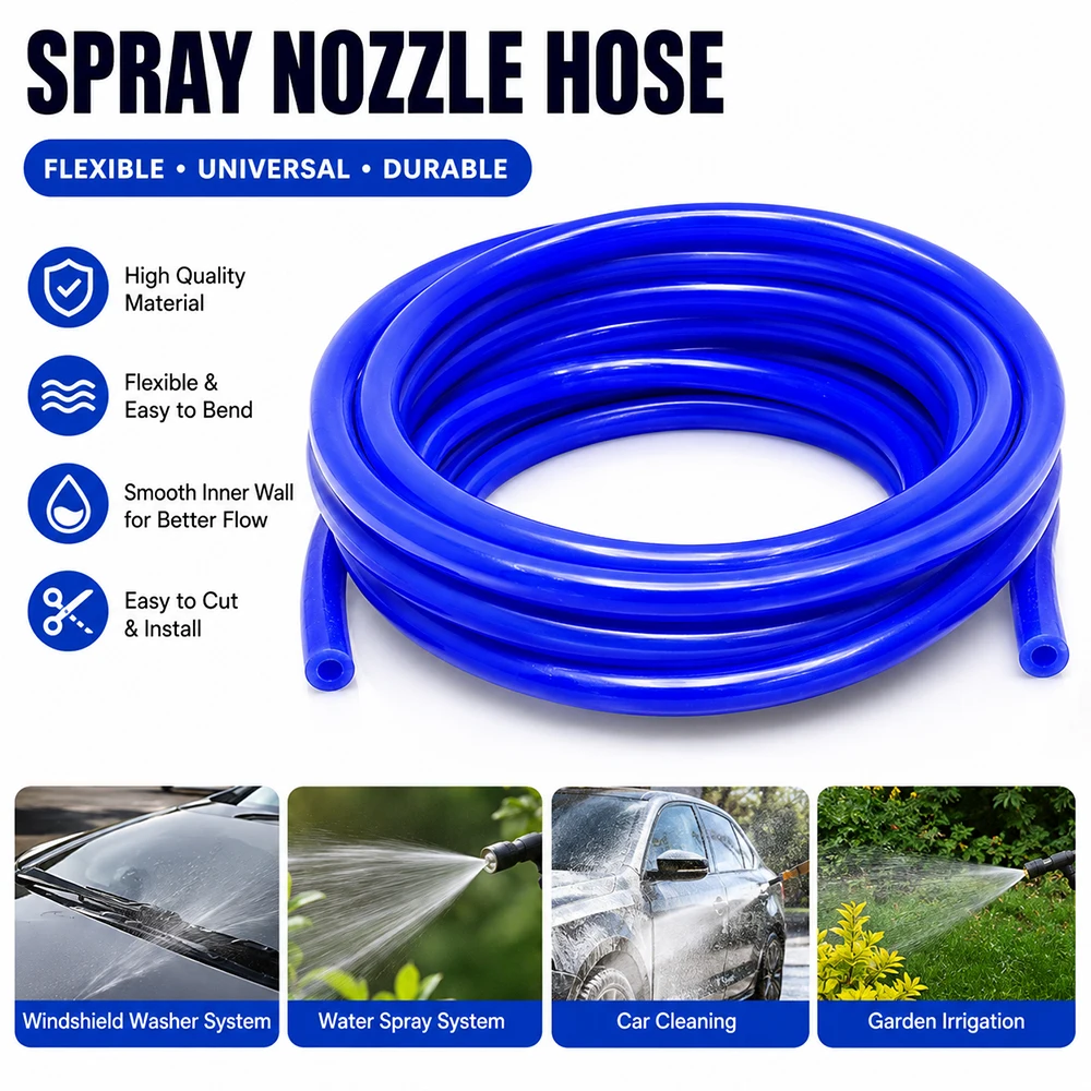 4mm ID High-Temp Silicone Vacuum Hose Tubing Car Turbo Windshield Washer Nozzle Pipe Fuel Air Water Tube