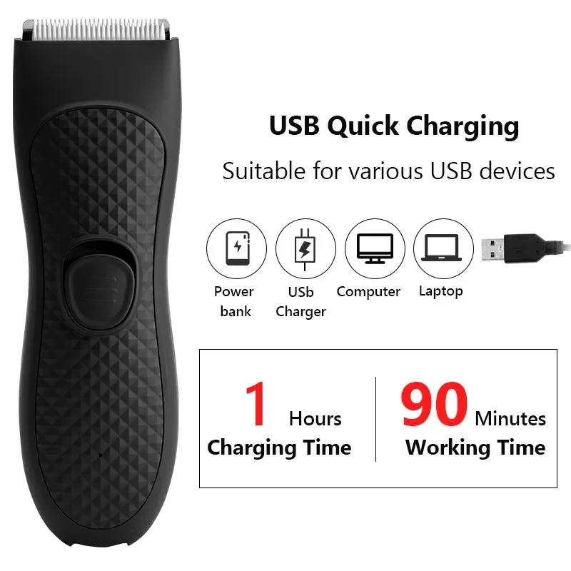 Hair Clipper Trimmer For Men Shaver Hair Cutting Machine Barber Rechargeable Cut Trimmer Barber Electric Groin Hair Trimmer