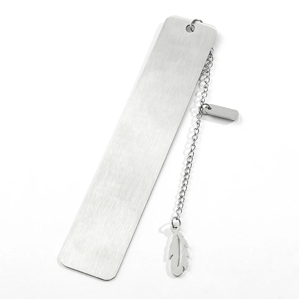 Literature Stainless Steel Metal Bookmark Print 2024 Pendant Reading Tool for Men Women Page Mark Stationery Supplies