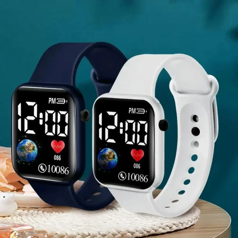 2024 LED Digital Kinder Uhr Mode Elektronische Uhr Casual Armbanduhr Jungen Mädchen Sport Wasserdichte Uhren Uhr Reloj Hombre