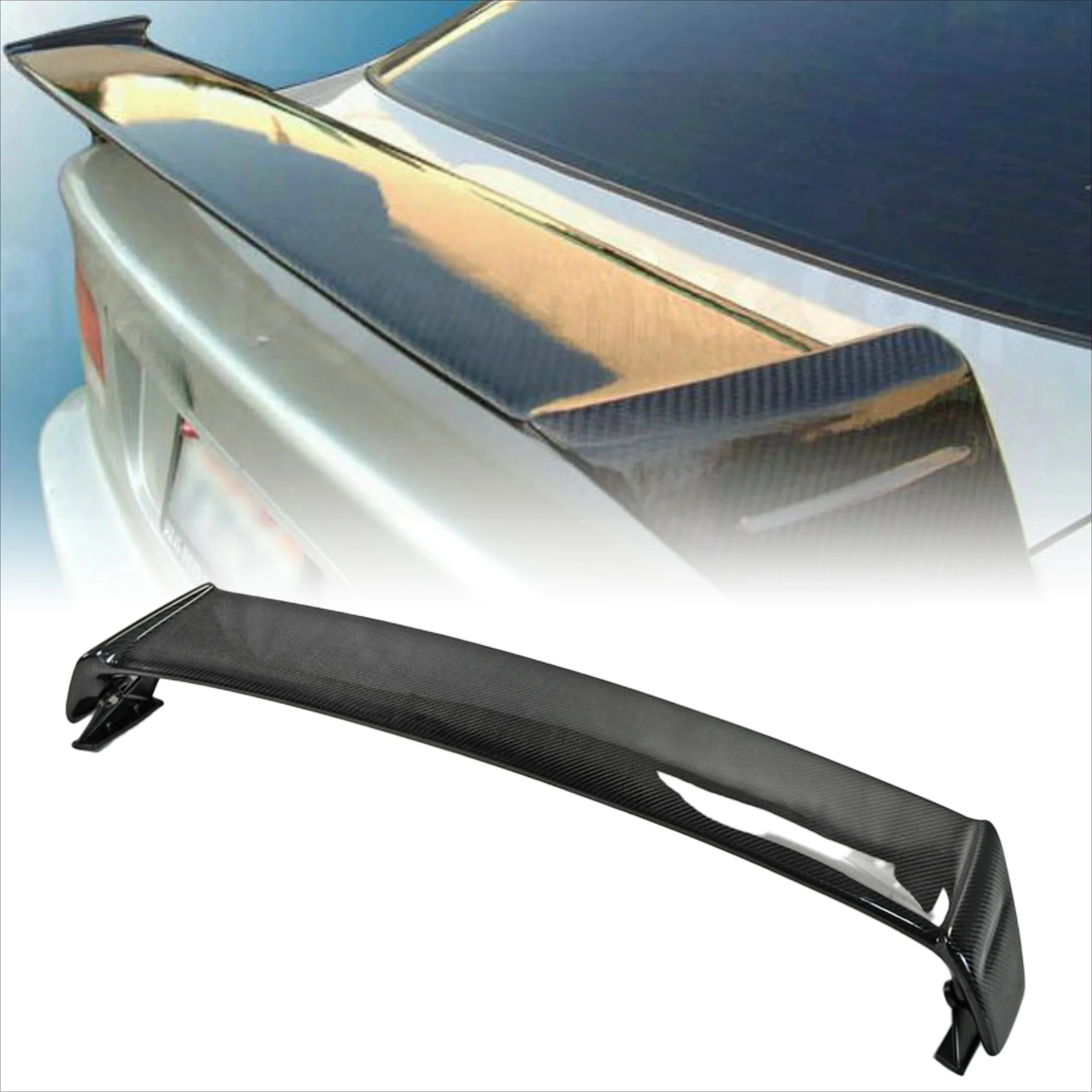 

Высококачественный задний спойлер из углеродного волокна для Honda Civic EK, 4-дверная, простая замена установки