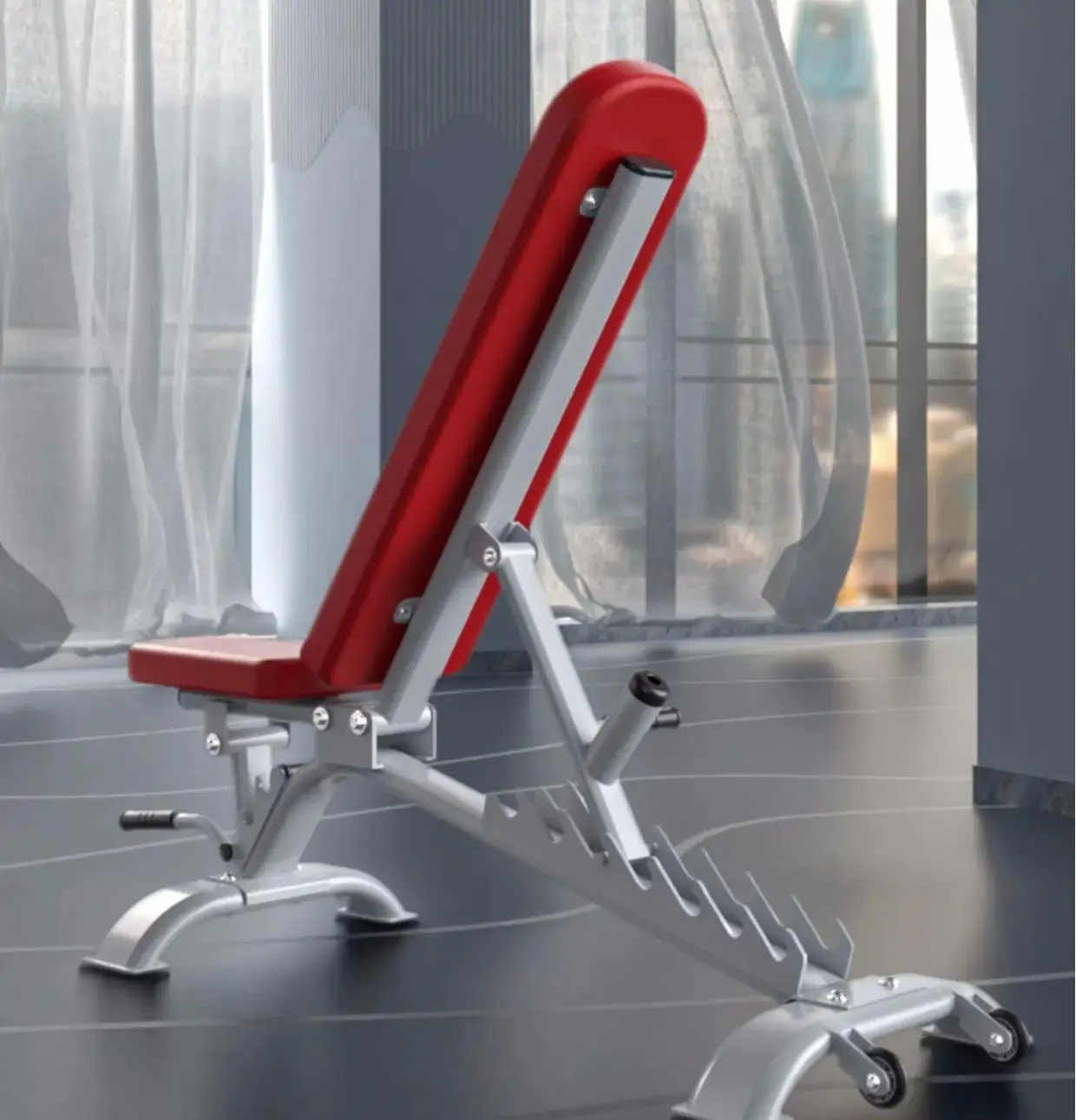 

Коммерческое фитнес-оборудование: регулируемая скамья для жима лежа, многофункциональная складная скамья для тренировок с гантелями