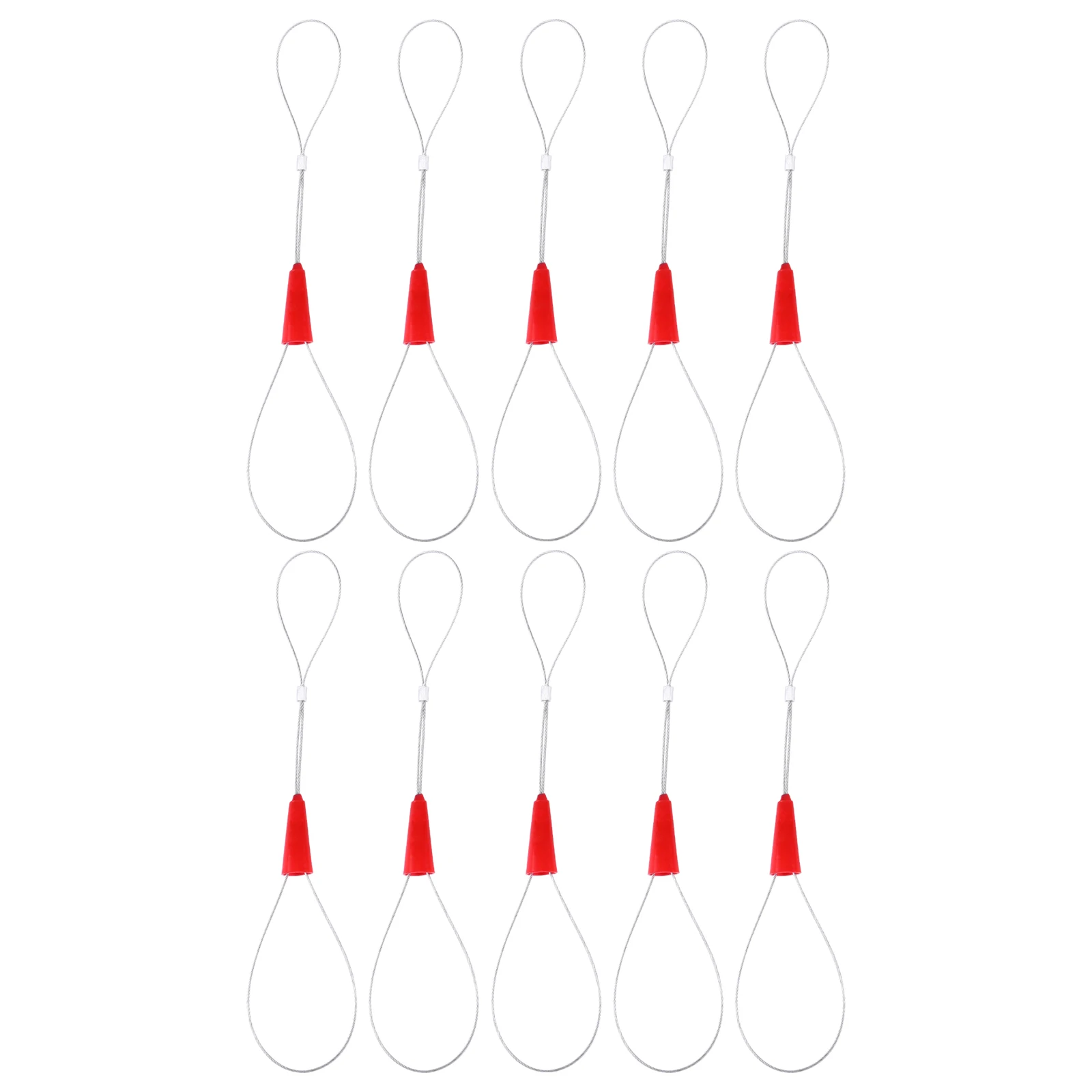 

10 pcs Wire Harness Cable Puller Electrician Tools Red Wire Traction Fish Tape Fastener Spring Firm Electrical