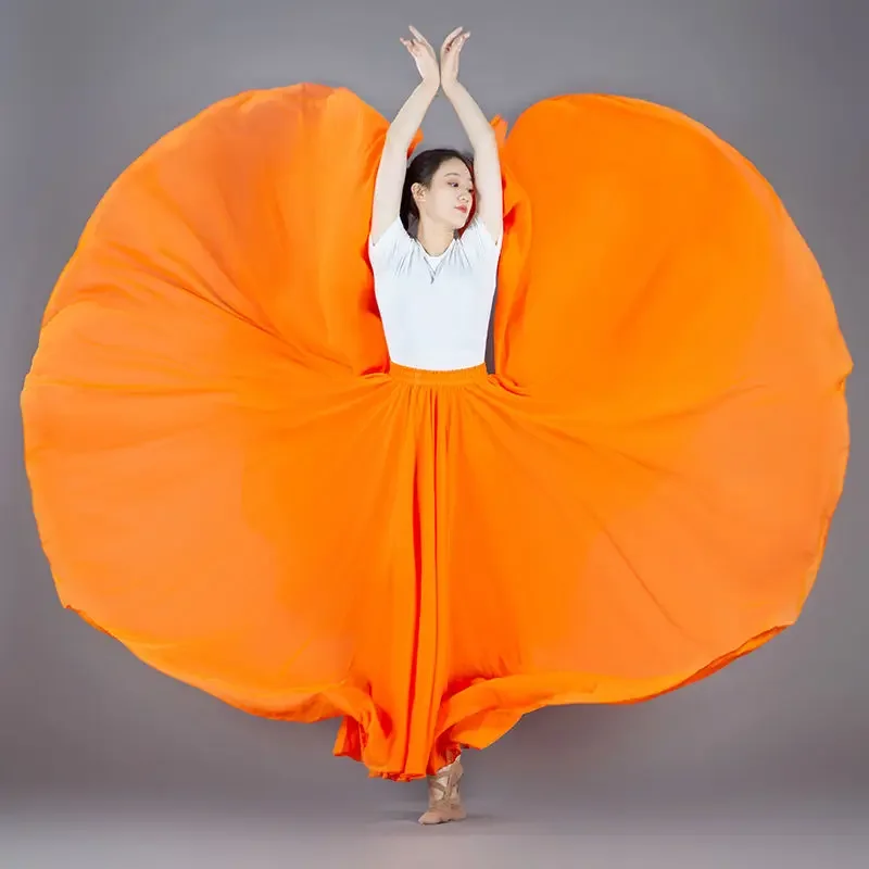 Falda de gasa para Ballet y danza del vientre para mujer, ropa de práctica larga s r, surtido, color púrpura sólido, Y2k, Q465