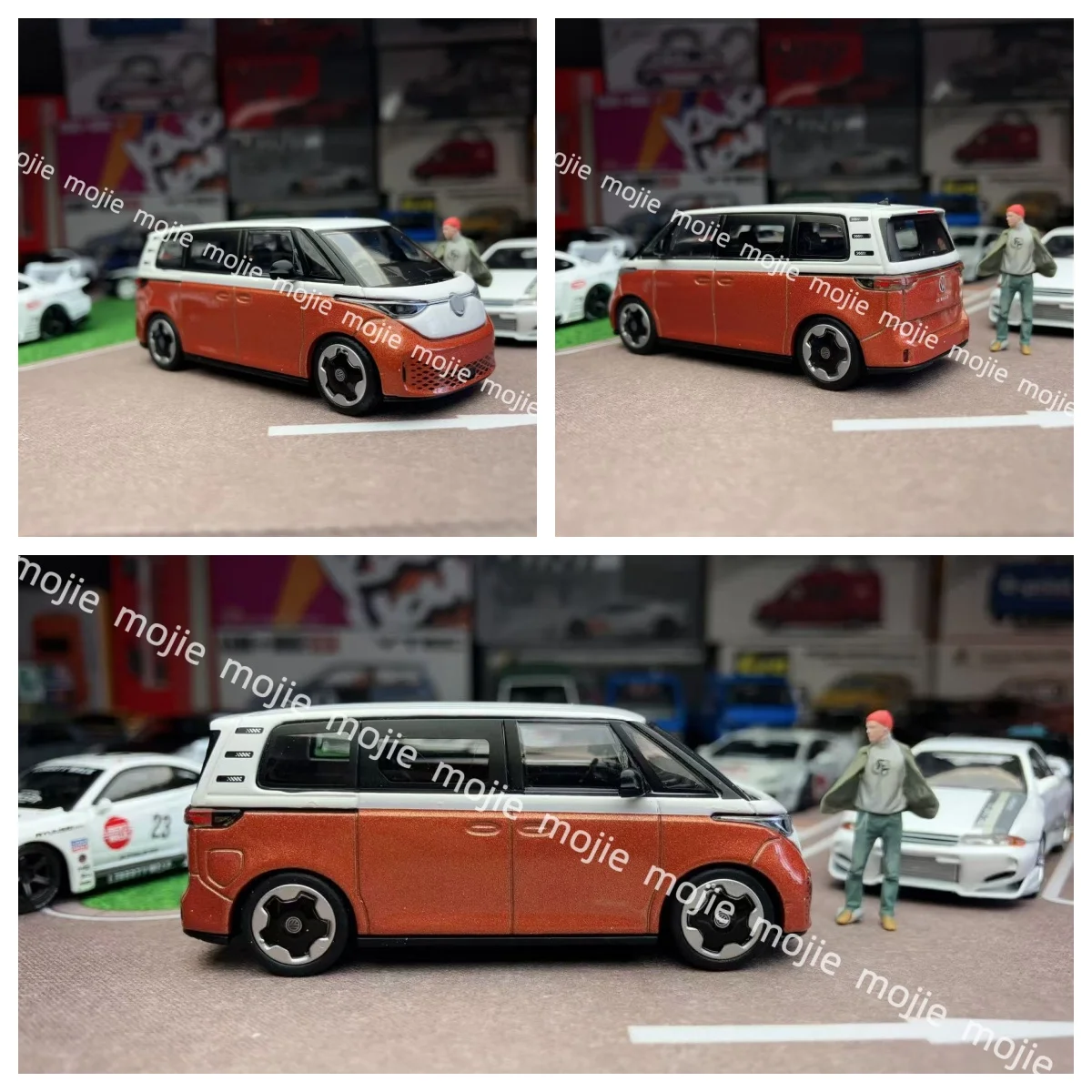 MINI GT RX-7 VeilSide Fortuingrijs # 1057 ~ 1/64 met figuur gegoten modelauto