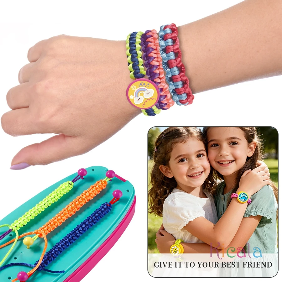 Kit per creare gioielli per braccialetti per ragazze Braccialetti per arti e mestieri per ragazze Kit per creare corde Fai finta di giocare con il regalo di compleanno del giocattolo
